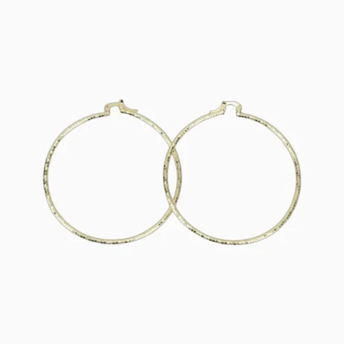 Aretes Arracadas De Oro Contemporaneas 40mm