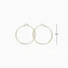 Aretes Arracadas De Oro Contemporaneas 40mm