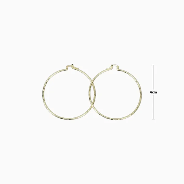 Aretes Arracadas De Oro Contemporaneas 40mm