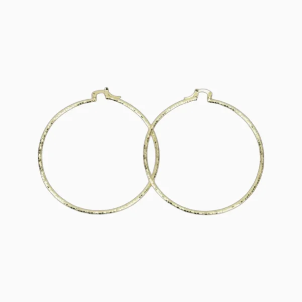Aretes Arracadas De Oro Contemporaneas 60mm