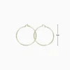 Aretes Arracadas De Oro Contemporaneas 60mm