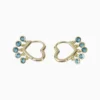 Aretes Arracadas De Oro Corazon Dorado