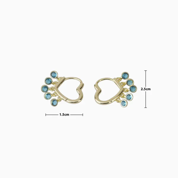 Aretes Arracadas De Oro Corazon Dorado