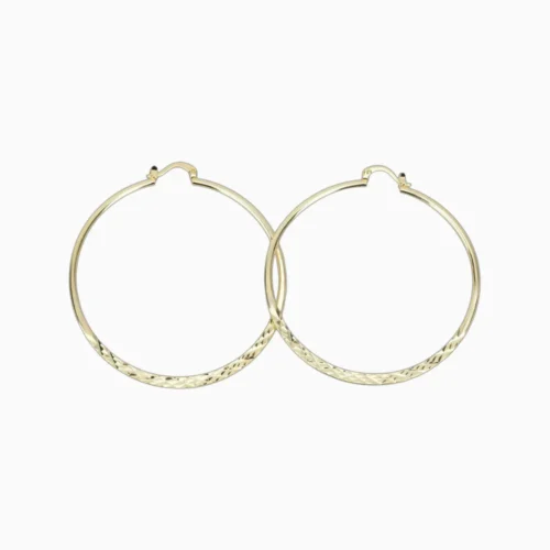 Aretes Arracadas De Oro Diseño De Moda 60mm