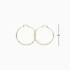 Aretes Arracadas De Oro Diseño De Moda 60mm Aretes Arracadas De Oro Diseño De Moda 60mm