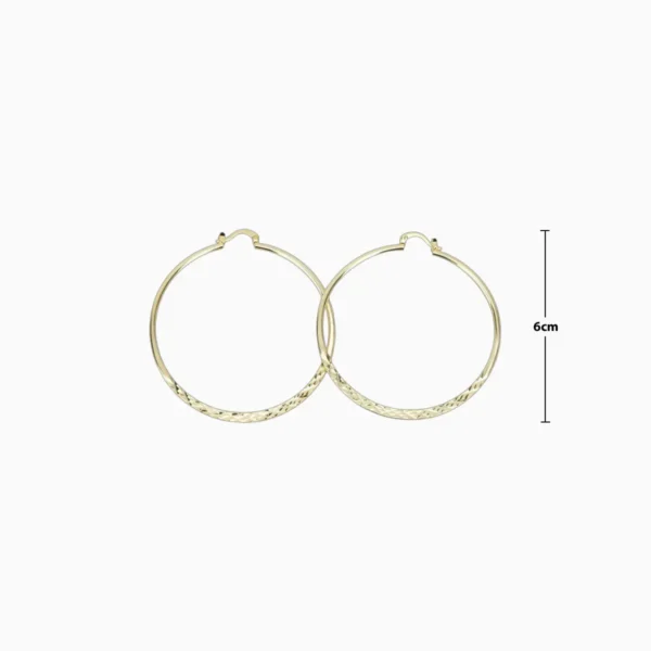 Aretes Arracadas De Oro Diseño De Moda 60mm Aretes Arracadas De Oro Diseño De Moda 60mm