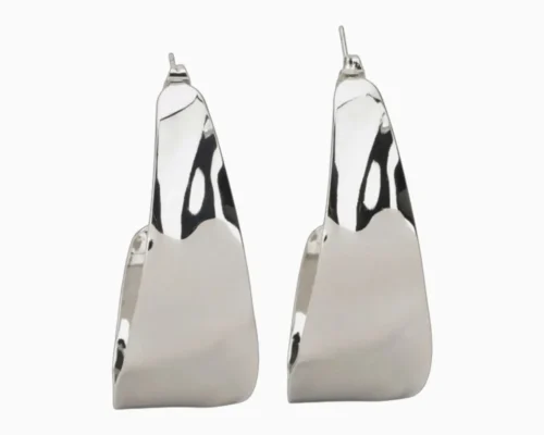 Aretes Arracadas De Oro Diseño Plano