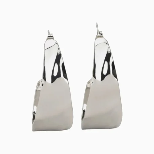 Aretes Arracadas De Oro Diseño Plano