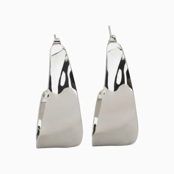 Aretes Arracadas De Oro Diseño Plano