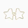 Aretes Arracadas De Oro Estrella 50mm