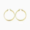 Aretes Arracadas De Oro Triple Aro 50mm