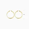 Aretes Arracadas De Oro Triple Aro 50mm