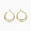 Aretes Arracadas De Oro Triple Banda
