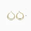 Aretes Arracadas De Oro Triple Banda