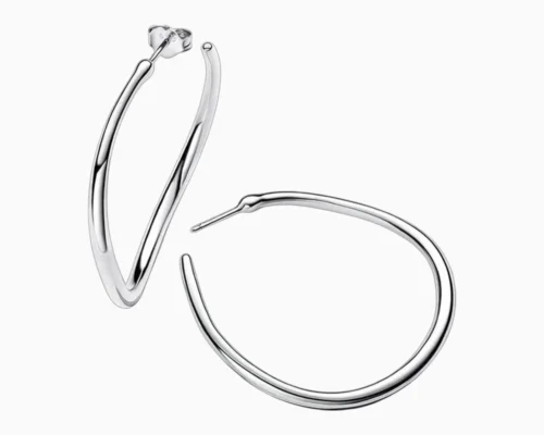 Aretes Arracadas De Plata Aro Abierto 40mm