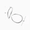 Aretes Arracadas De Plata Aro Abierto 40mm Aretes Arracadas De Plata Aro Abierto 40mm