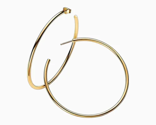 Aretes Arracadas De Plata Aro Abierto Dorado 30mm