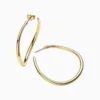 Aretes Arracadas De Plata Aro Abierto Dorado 40mm
