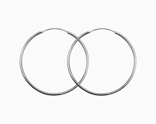 Aretes Arracadas De Plata Aros Lisos 60mm