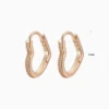 Aretes Arracadas De Plata Corazon Asimetrico Aretes Arracadas De Plata Corazon Asimetrico