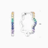 Aretes Arracadas De Plata Estrella Multicolor