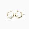 Aretes Broquel De Oro Diseño Con Perla
