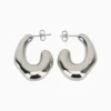 Aretes Broquel De Oro Diseño Moderno