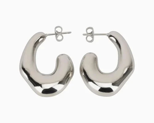 Aretes Broquel De Oro Diseño Moderno