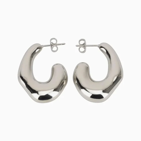 Aretes Broquel De Oro Diseño Moderno