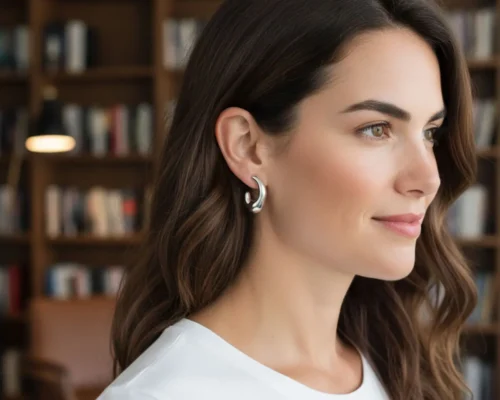 Aretes Broquel De Oro Diseño Moderno
