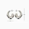 Aretes Broquel De Oro Diseño Moderno