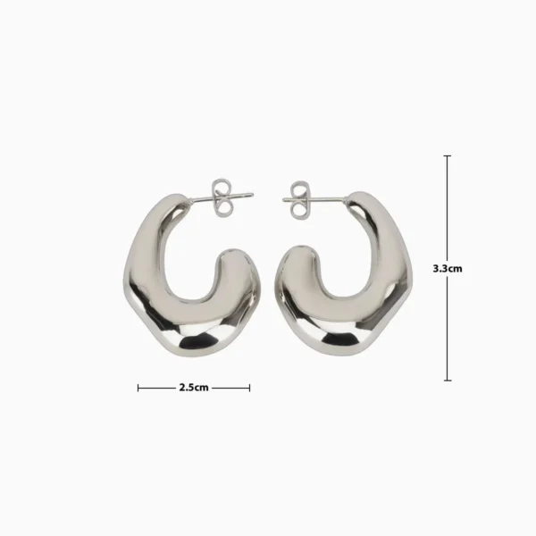 Aretes Broquel De Oro Diseño Moderno