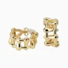 Aretes Broquel De Oro Diseño Unico