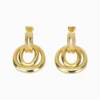 Aretes Broquel De Oro Doble Aro Aretes Broquel De Oro Doble Aro