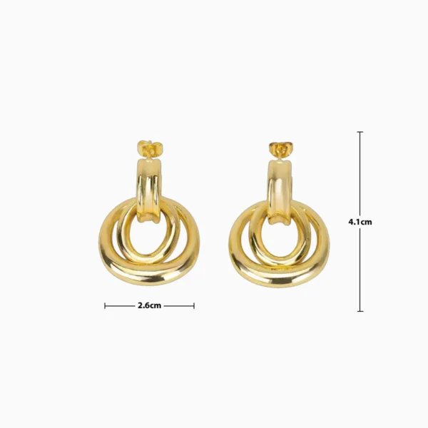 Aretes Broquel De Oro Doble Aro Aretes Broquel De Oro Doble Aro