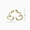 Aretes Broquel De Oro Espiral Con Perla