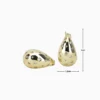 Aretes Broquel De Oro Gota Ancha