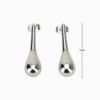 Aretes Broquel De Oro Gota Larga