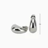 Aretes Broquel De Oro Gota Plateada