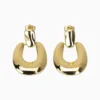 Aretes Broquel De Oro Tipo Herradura