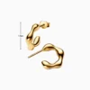 Aretes Broquel De Plata Abierto Organico