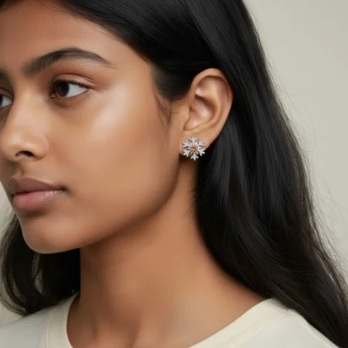 Aretes Broquel De Plata Copo Brillante