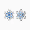 Aretes Broquel De Plata Copo De Nieve