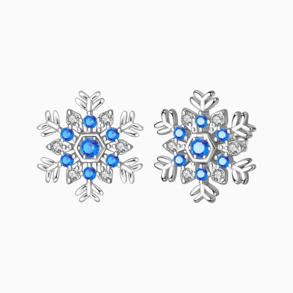 Aretes Broquel De Plata Copo De Nieve