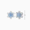 Aretes Broquel De Plata Copo De Nieve