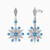 Aretes Broquel De Plata Estrella De Nieve