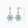 Aretes Broquel De Plata Estrella De Nieve
