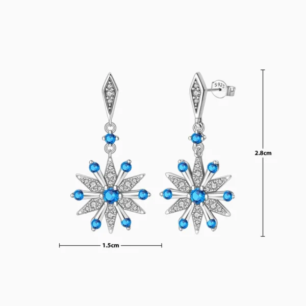 Aretes Broquel De Plata Estrella De Nieve
