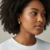 Aretes Broquel De Plata Ondas Abiertas