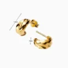 Aretes Broquel De Plata Ondas Abiertas